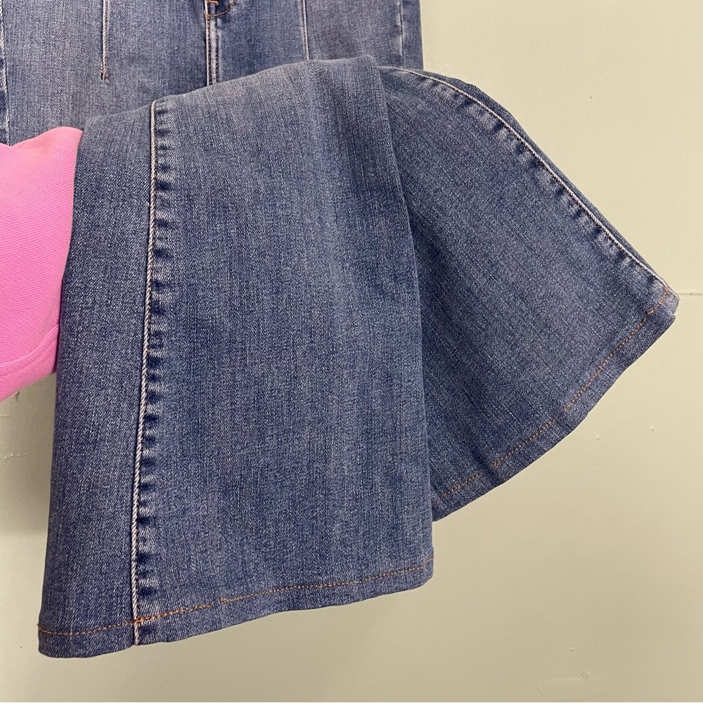 We The Free FP Jayde High Rise Flare Jeans Women Sz 25 Sunburst Blue - Picture 8 of 11